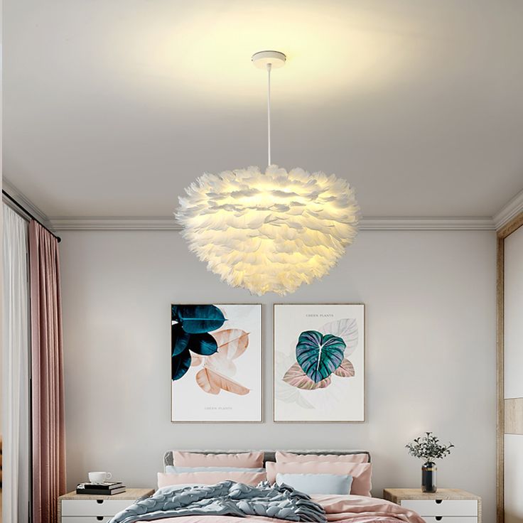 Feather Pendant Ceiling Lamp