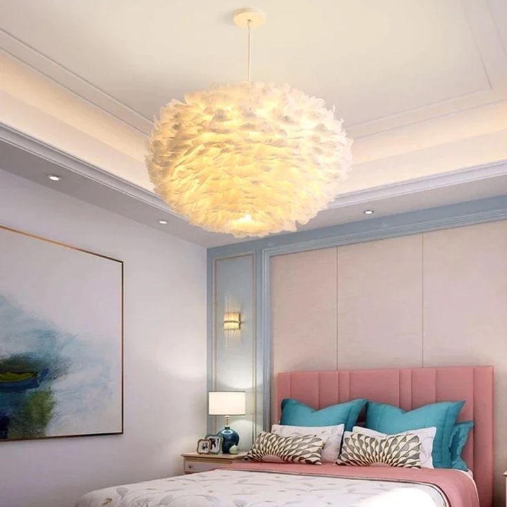 Feather Pendant Ceiling Lamp