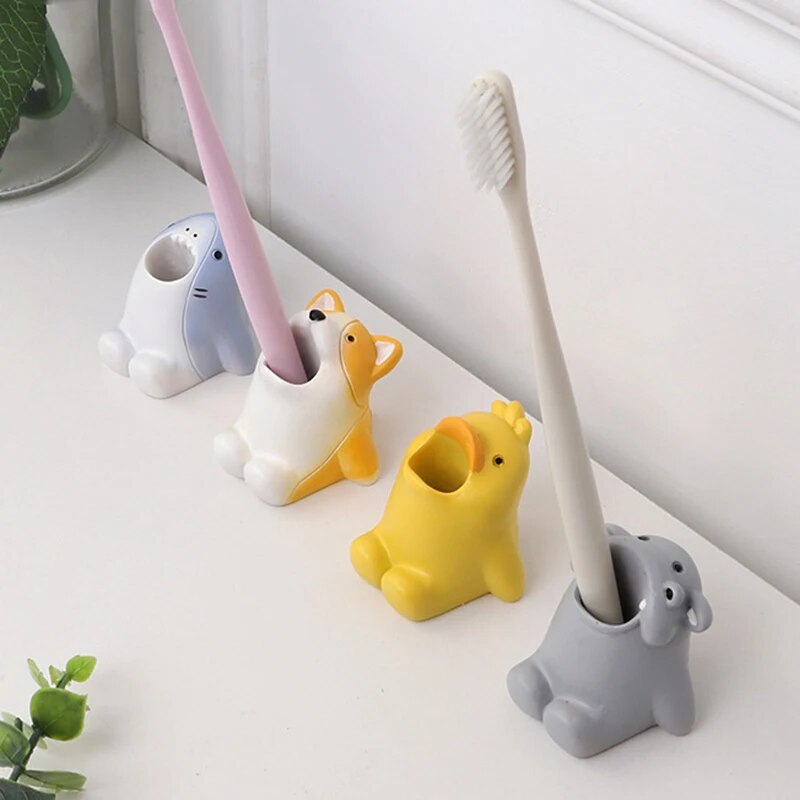 Tiny Animal Toothbrush Holders - 4 Pack