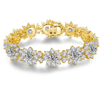 Moissanite Flower Bracelet