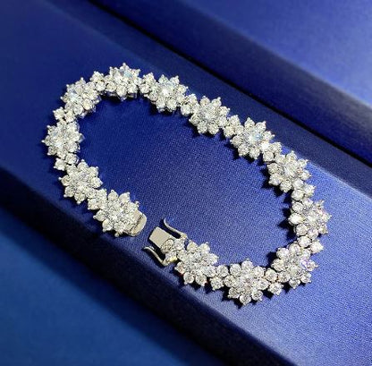 Moissanite Flower Bracelet