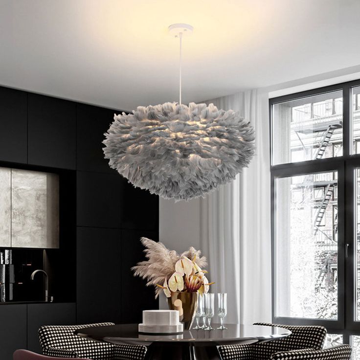 Feather Pendant Ceiling Lamp