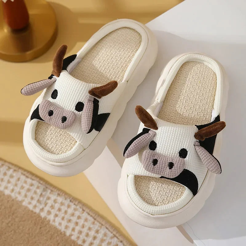 Cow slippers top